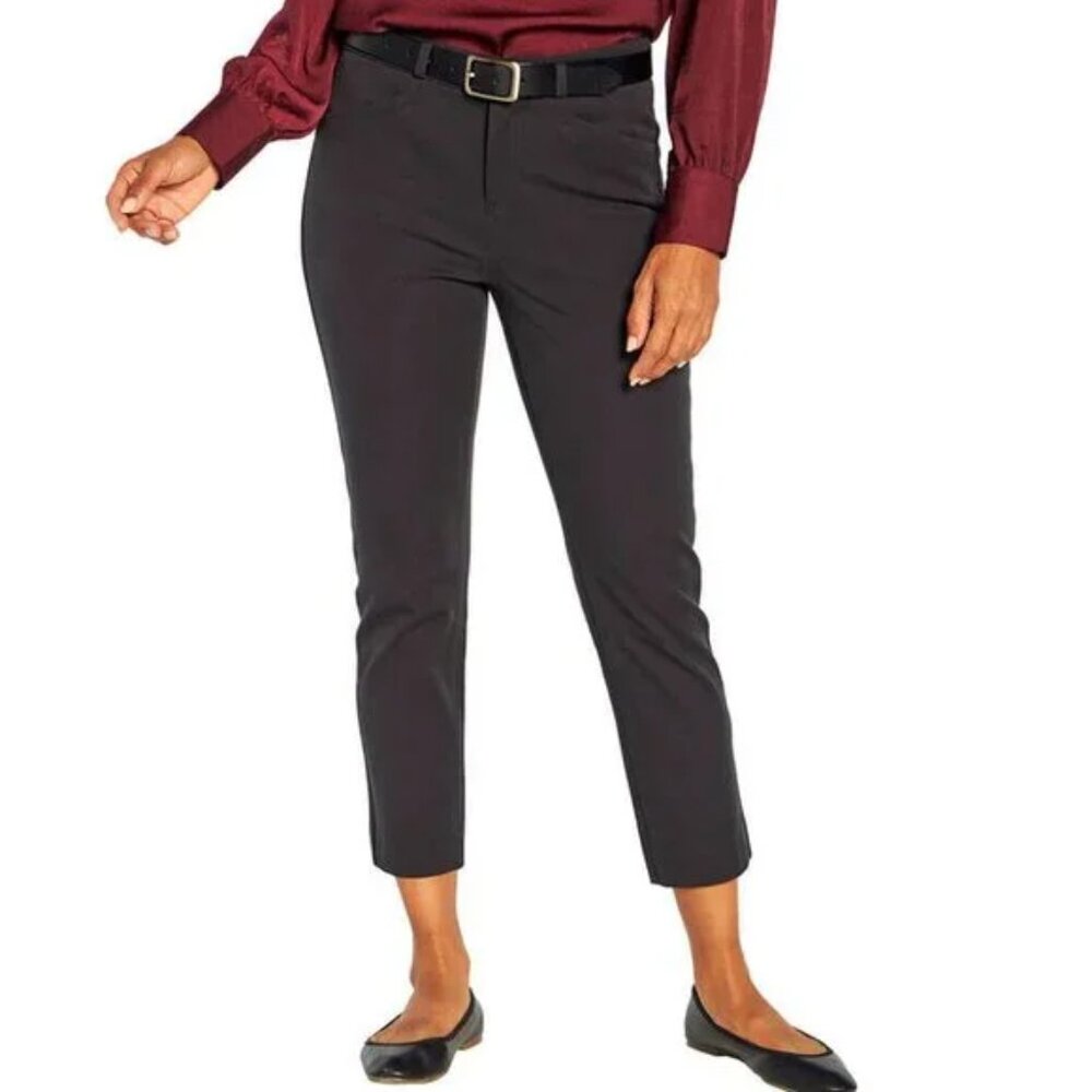 Banana Republic Black Women's Slim-Straight Capri / Cropped Pants, size 12 NWT